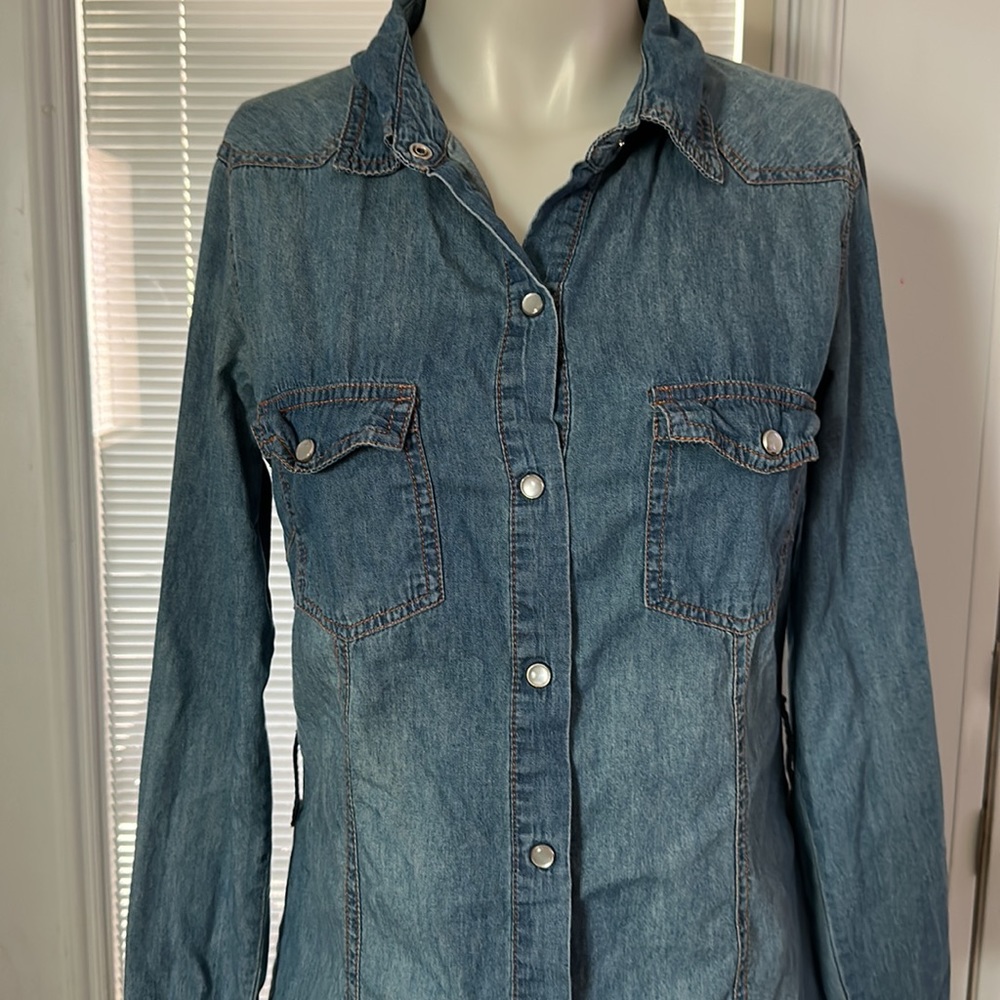 Lovestitch Denim dress long sleeve - Picture 2 of 7